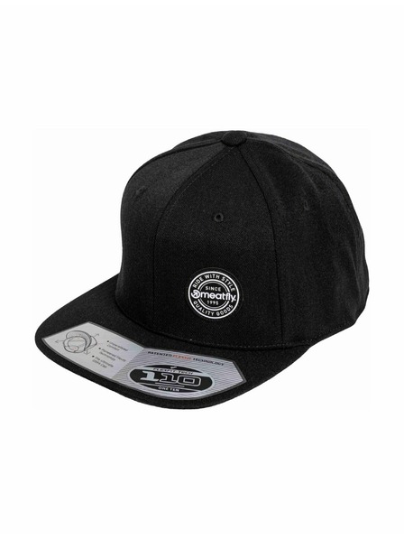 Meatfly Meatfly Basecap Gruman Premium Snapback Weiß Rund / Schwarz | Schwarz |