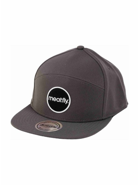 Meatfly Meatfly Basecap Yuto 6 Panel Snapback Grau Stickerei | Grau |