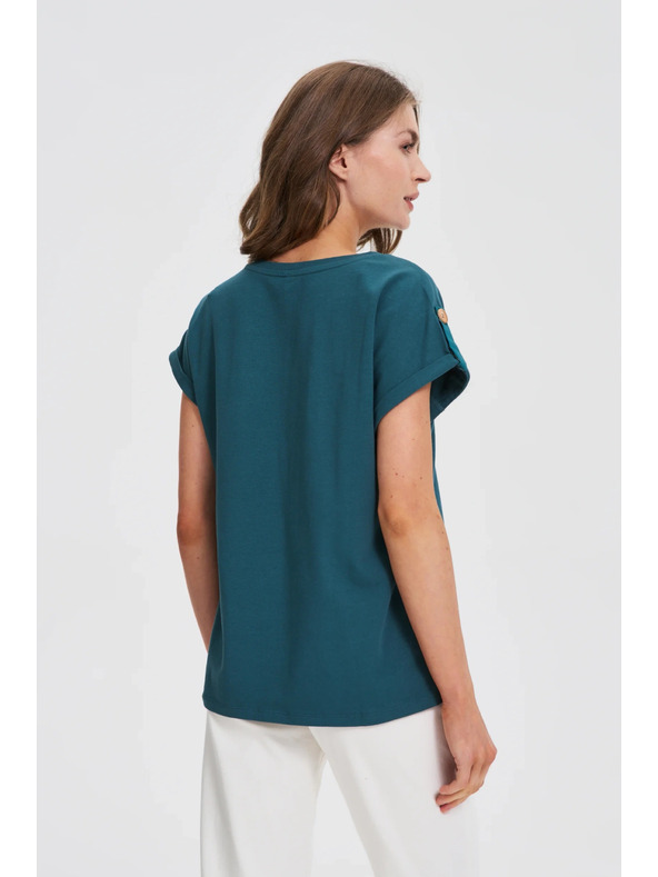 Moodo Damen-T-Shirt Moodo – petrolblau