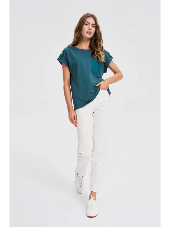 Moodo Damen-T-Shirt Moodo – petrolblau