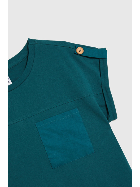 Moodo Damen-T-Shirt Moodo – petrolblau