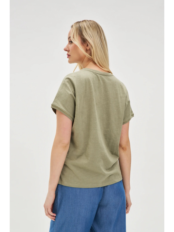 Moodo Damen Top mit Tasche von Moodo – olivgrün