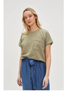 Moodo Damen Top mit Tasche von Moodo – olivgrün