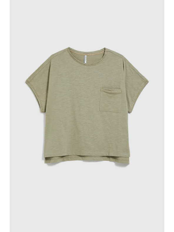 Moodo Damen Top mit Tasche von Moodo – olivgrün