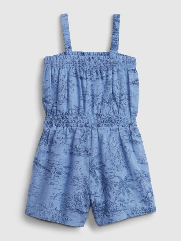 GAP Baby Gemusterter Leinen-Overall GAP