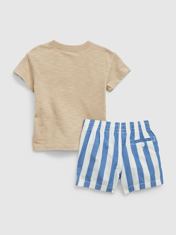 GAP Baby Set aus T-Shirt und gestreiften Shorts GAP