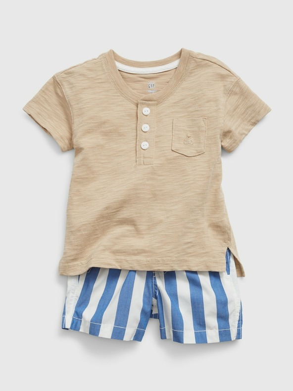 GAP Baby Set aus T-Shirt und gestreiften Shorts GAP