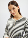 Orsay Schwarz-weiß gestreiftes Damen-Sweatshirt ORSAY