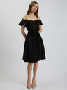 Orsay Schwarzes Damenkleid mit Leinen ORSAY