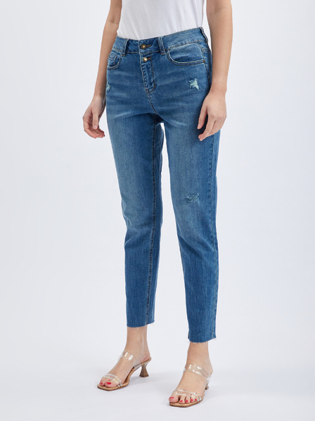 Orsay Dunkelblaue Straight Fit Jeans für Damen ORSAY