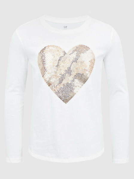 GAP Kinder T-Shirt mit Paillettenherz GAP