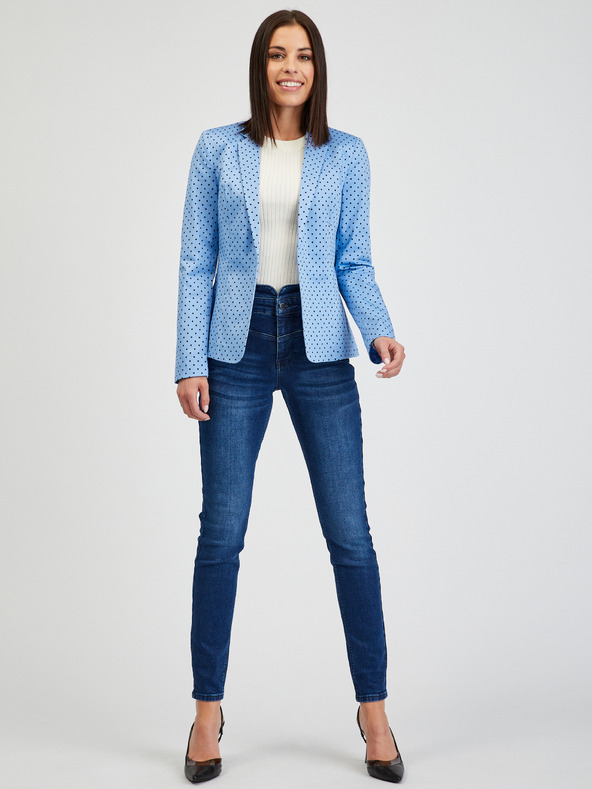 Orsay Blaue gepunktete Damenjacke ORSAY