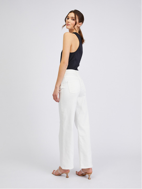 Orsay Weiße Damen-Wide leg-Jeans ORSAY