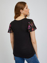 Orsay Schwarzes gemustertes Damen-T-Shirt ORSAY