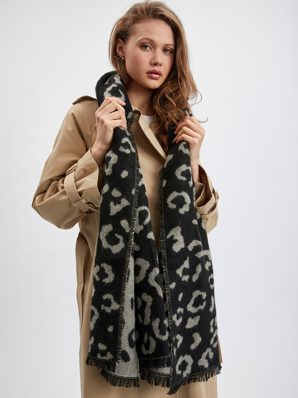 Orsay Schwarzer gemusterter Damenschal ORSAY