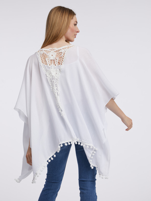 Orsay Weiße Damen-Bettdecke mit Spitze ORSAY