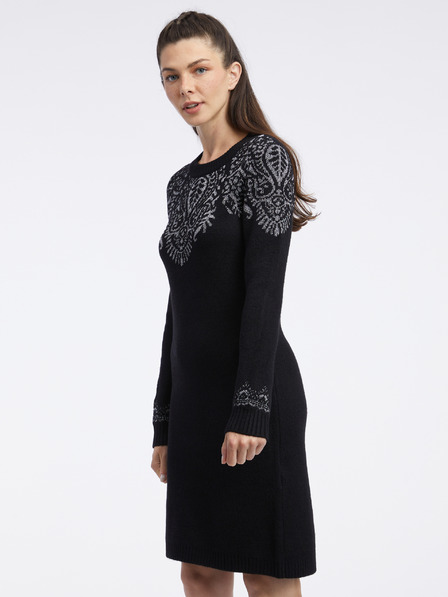 Orsay Schwarzes Damen-Pulloverkleid ORSAY