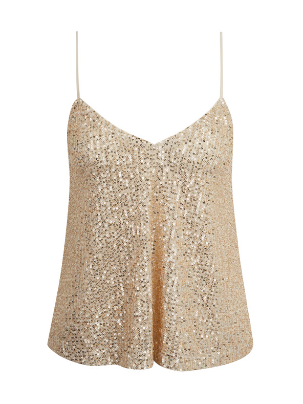 Orsay Goldfarbenes Pailletten-Top für Damen ORSAY