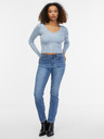 Orsay Hellblaue Damen-Rippenstrickjacke ORSAY
