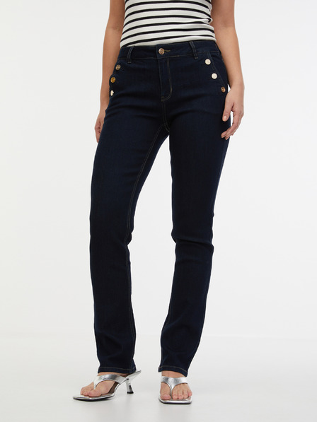 Orsay Dunkelblaue Straight Fit Jeans für Damen ORSAY