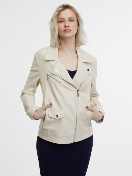Orsay Beige Damen Kunstlederjacke ORSAY