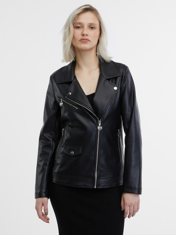 Orsay Schwarze Damen Kunstlederjacke ORSAY
