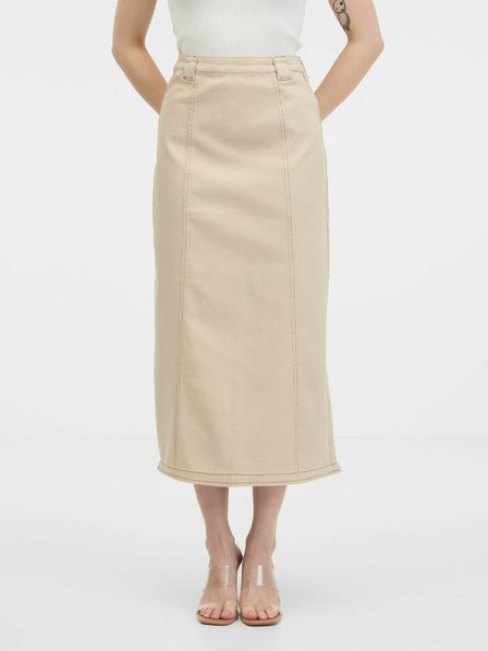 Orsay Beige Damen-Jeansrock ORSAY