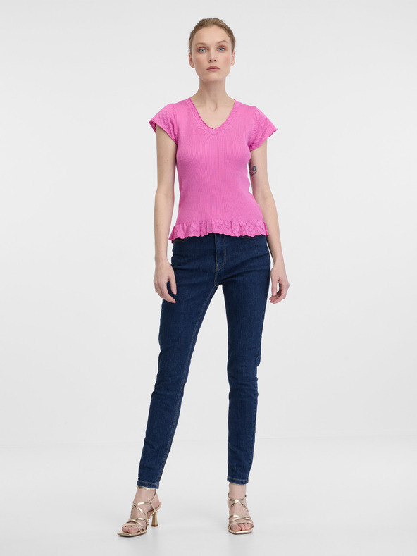 Orsay Rosa Damen Kurzarm-T-Shirt ORSAY