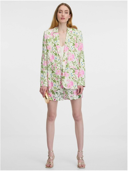 Orsay Cremefarbener Damenblumenjacke ORSAY