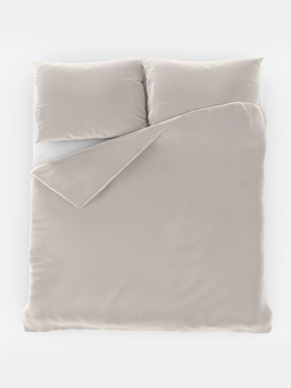 Kvalitex Satinierte französische Leinenbettwäsche LUXURY COLLECTION 1+2, 240x220, 70x90cm weiß