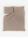 Kvalitex Französische Musselin-Bettwäsche 220x200, 70x90cm beige Kvalitex