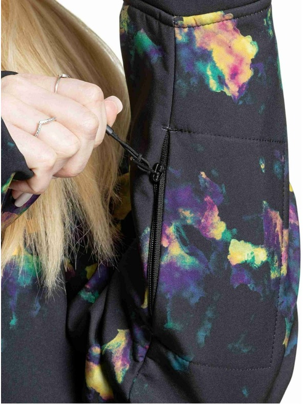 Meatfly Meatfly Damen-Softshell-Jacke Alita Dunkle Aquarell | Mehrfarbig |