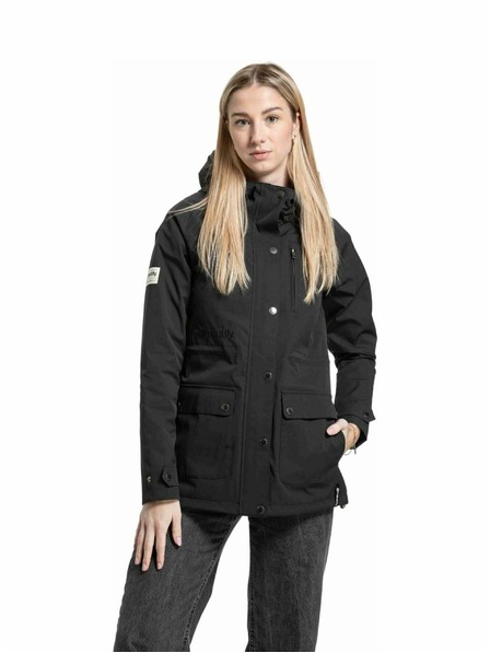 Meatfly Meatfly Damen-Streetjacke Xita Schwarz / Weißes Logo |
