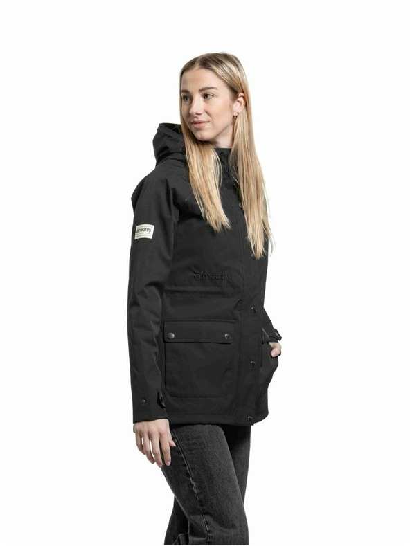 Meatfly Meatfly Damen-Streetjacke Xita Schwarz / Weißes Logo |