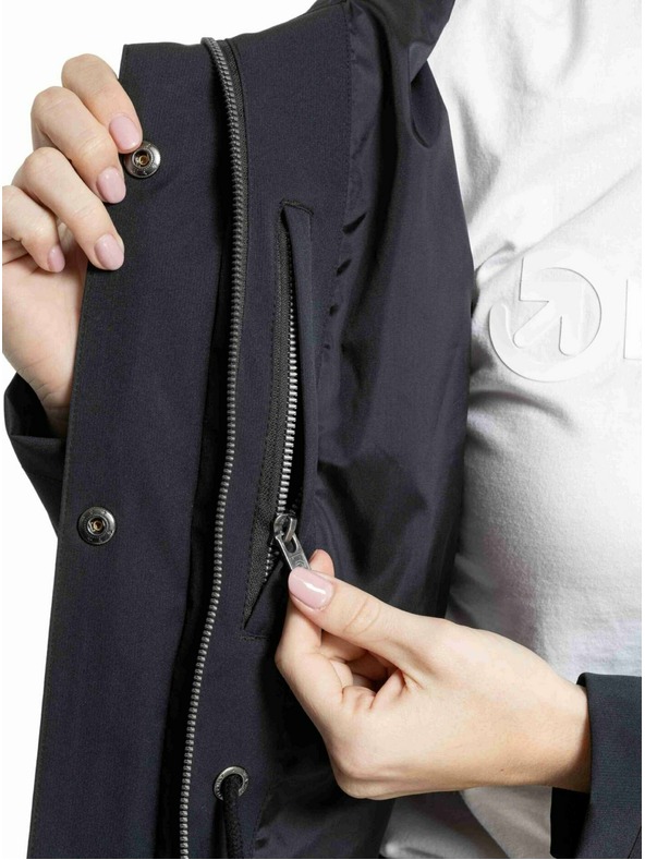 Meatfly Meatfly Damen-Streetjacke Xita Schwarz / Weißes Logo |