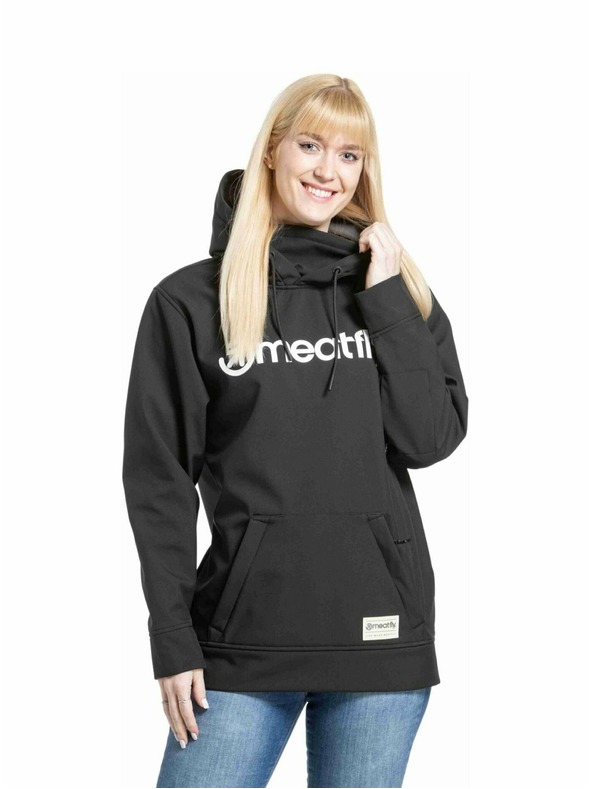 Meatfly Meatfly Damen-Softshell-Jacke Alita Schwarz / Weiß