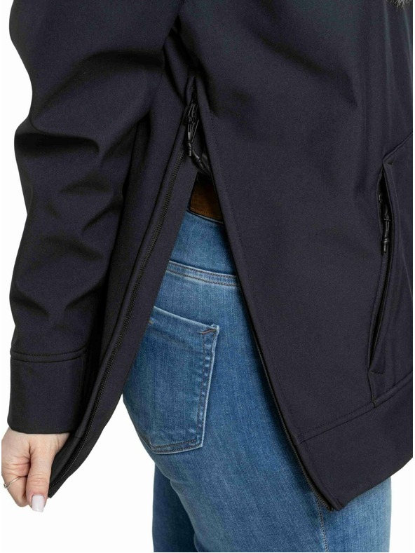 Meatfly Meatfly Damen-Softshell-Jacke Alita Schwarz / Weiß