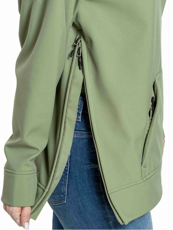 Meatfly Meatfly Damen-Softshell-Jacke Alita Olive / Weiß