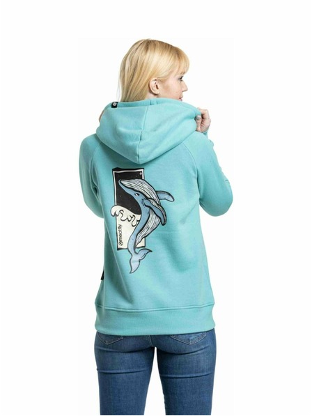 Meatfly Meatfly Damen-Sweatshirt Watani Türkis Wal