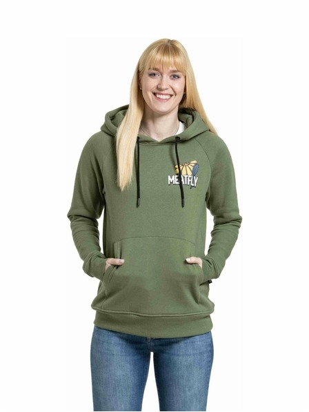 Meatfly Meatfly Damen-Sweatshirt Watani Olive Blumen