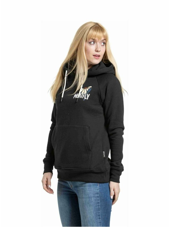 Meatfly Meatfly Damen-Sweatshirt Watani Schwarze Blumen