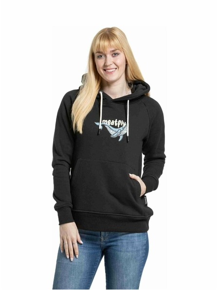 Meatfly Meatfly Damen-Sweatshirt Watani Schwarz Wal