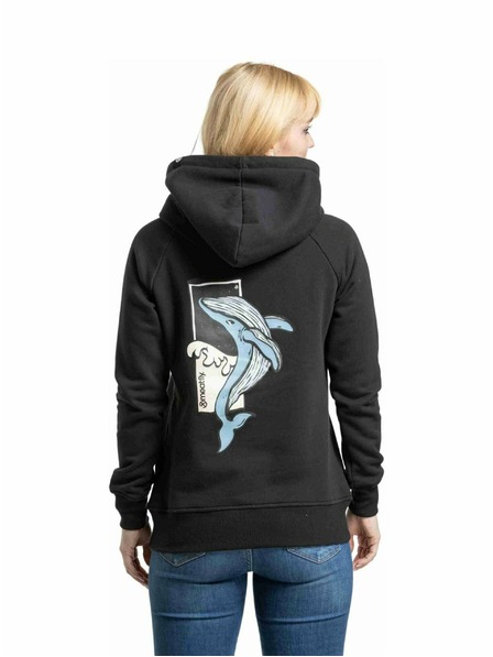 Meatfly Meatfly Damen-Sweatshirt Watani Schwarz Wal