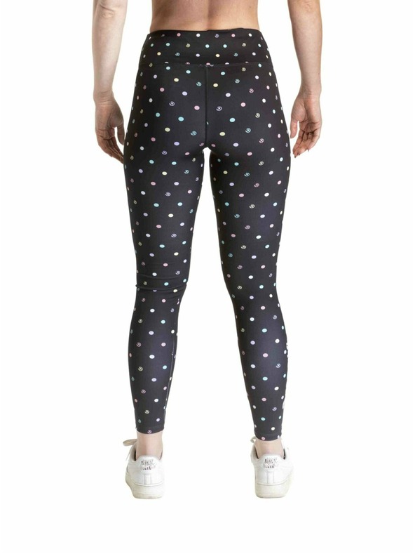 Meatfly Meatfly Damen-Leggings Arabel Schwarz / Farbige Punkte