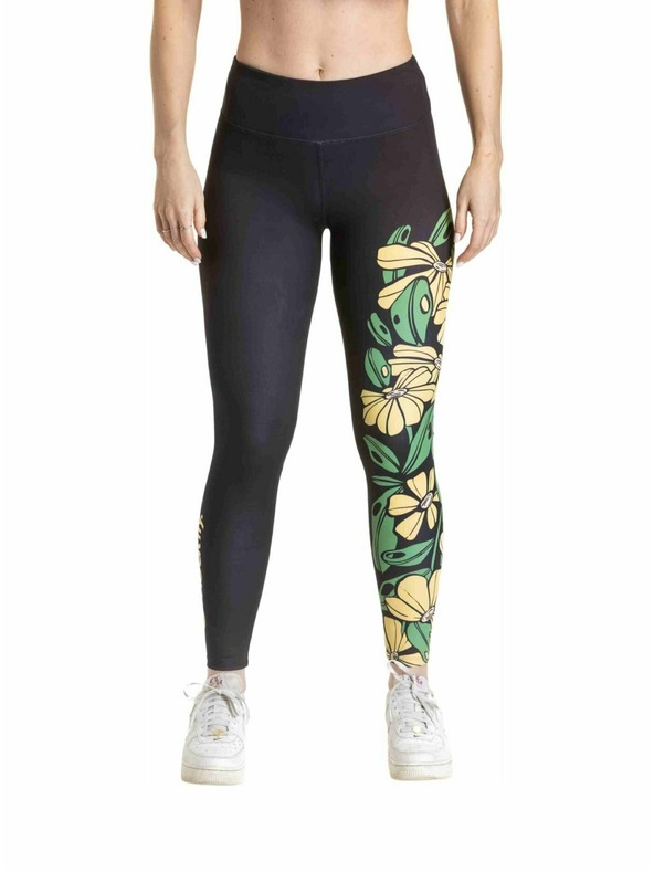 Meatfly Meatfly Damen-Leggings Arabel Gelbe Blumen |