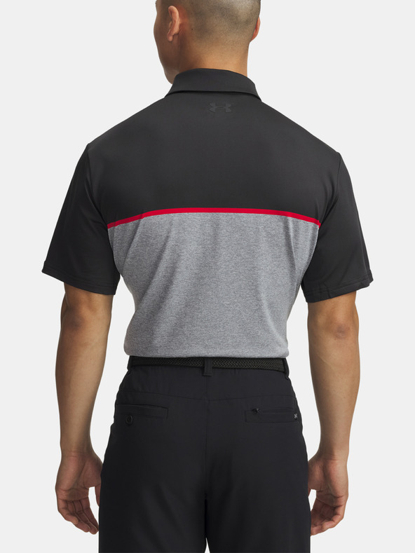 Under Armour Herren Poloshirt Under Armour UA Plyoff 3.0 Stripe Polo LB-BLK