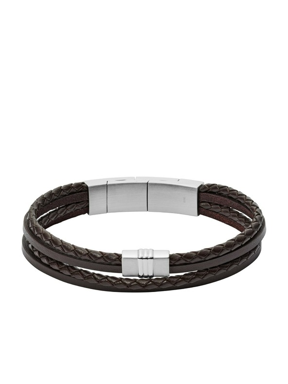 Fossil Fossil Herren Armband Leder Stahl JF02934040
