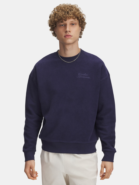 Under Armour Herren Pullover Under Armour UA Icon Rev Terry Crew-BLU