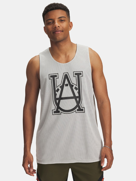 Under Armour Herren Tank Top Under Armour UA M Courtside Reversble Jsy-WHT