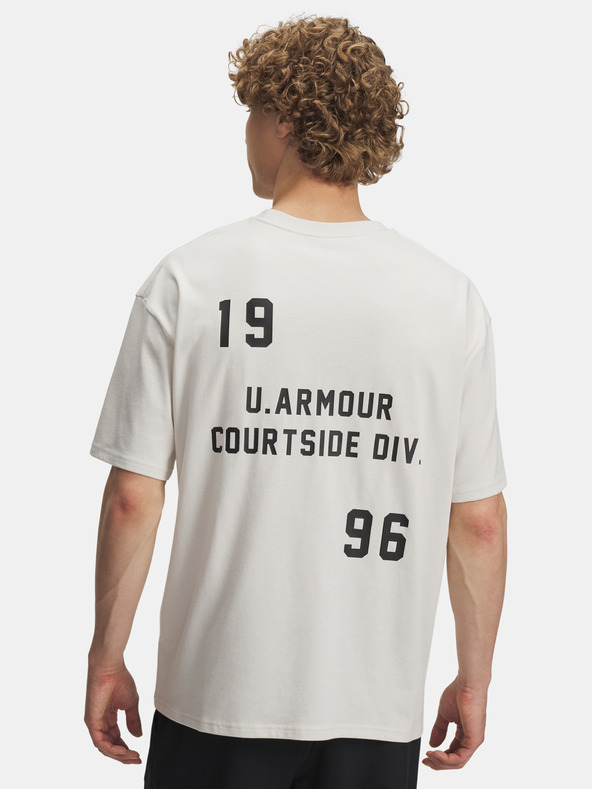 Under Armour Herren T-Shirt Under Armour UA M HWT OS Hoops Courtside-WHT